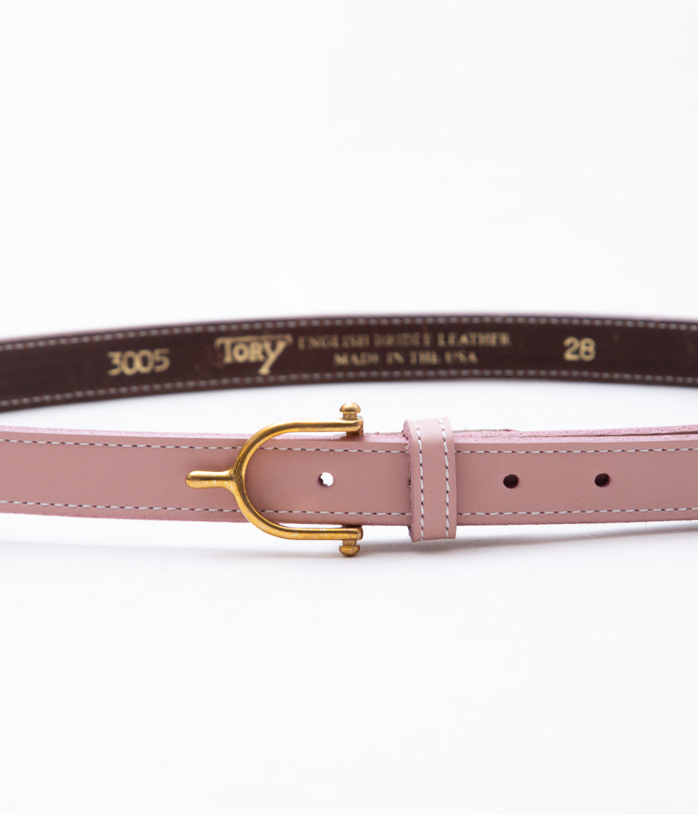 TORY LEATHER ''3005 3/4 BRIDLE LEATHER SPUR BELT'' (BLUSH PINK)