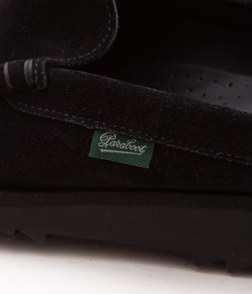 PARABOOT FOR ARPENTEUR ''CLUB MULE'' (BLACK SUEDE FULL GRAIN LEATHER)