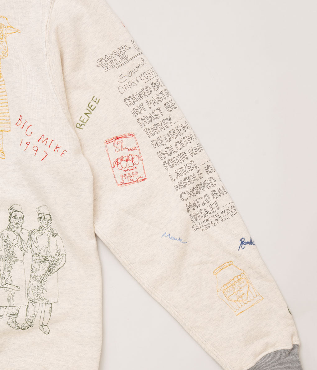 SAMUEL ZELIG "DELI 1/4 ZIP"(OATMEAL GREY)
