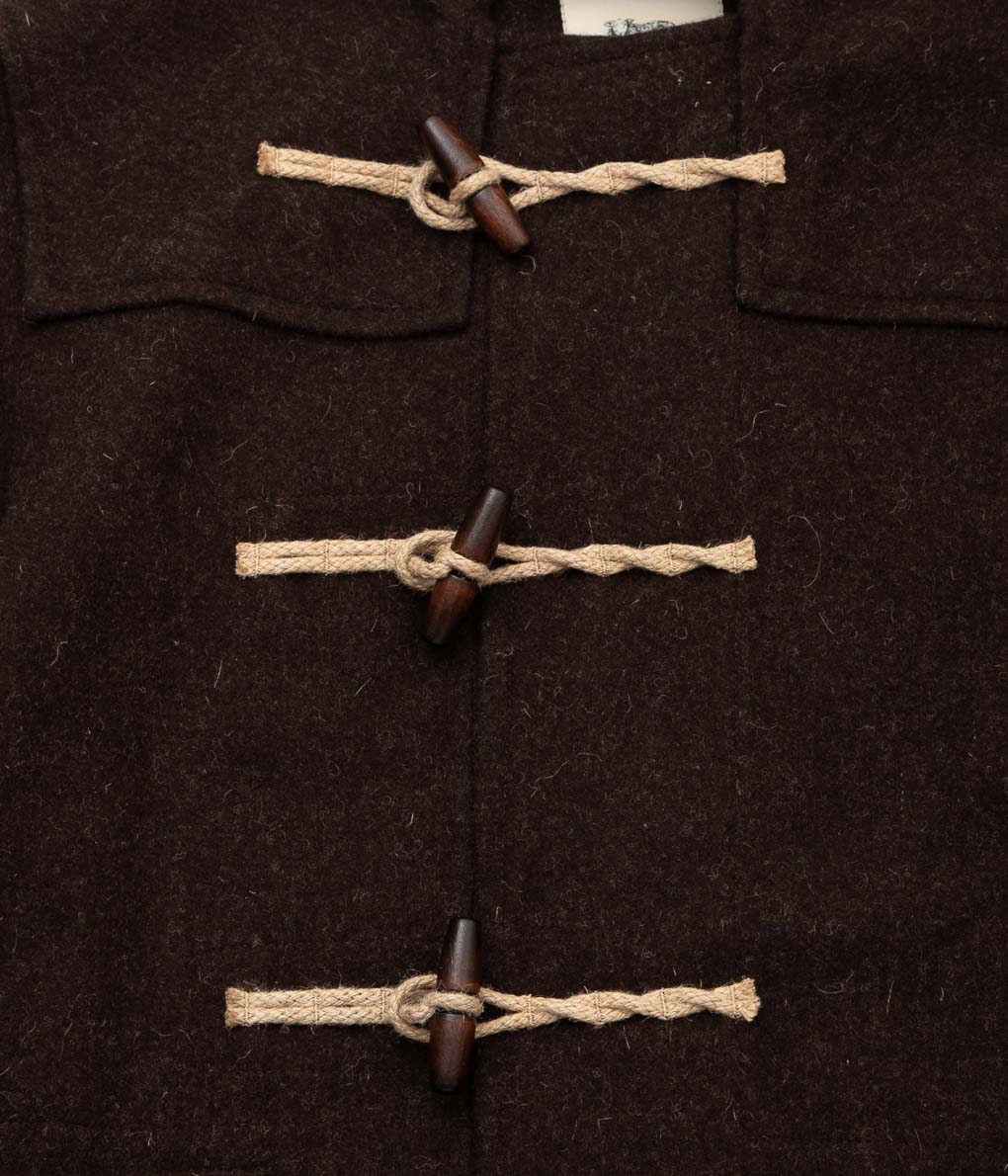 DE BONNE FACTURE"FRENCH REGIONAL WOOL DUFFLE COAT"(EBONY)