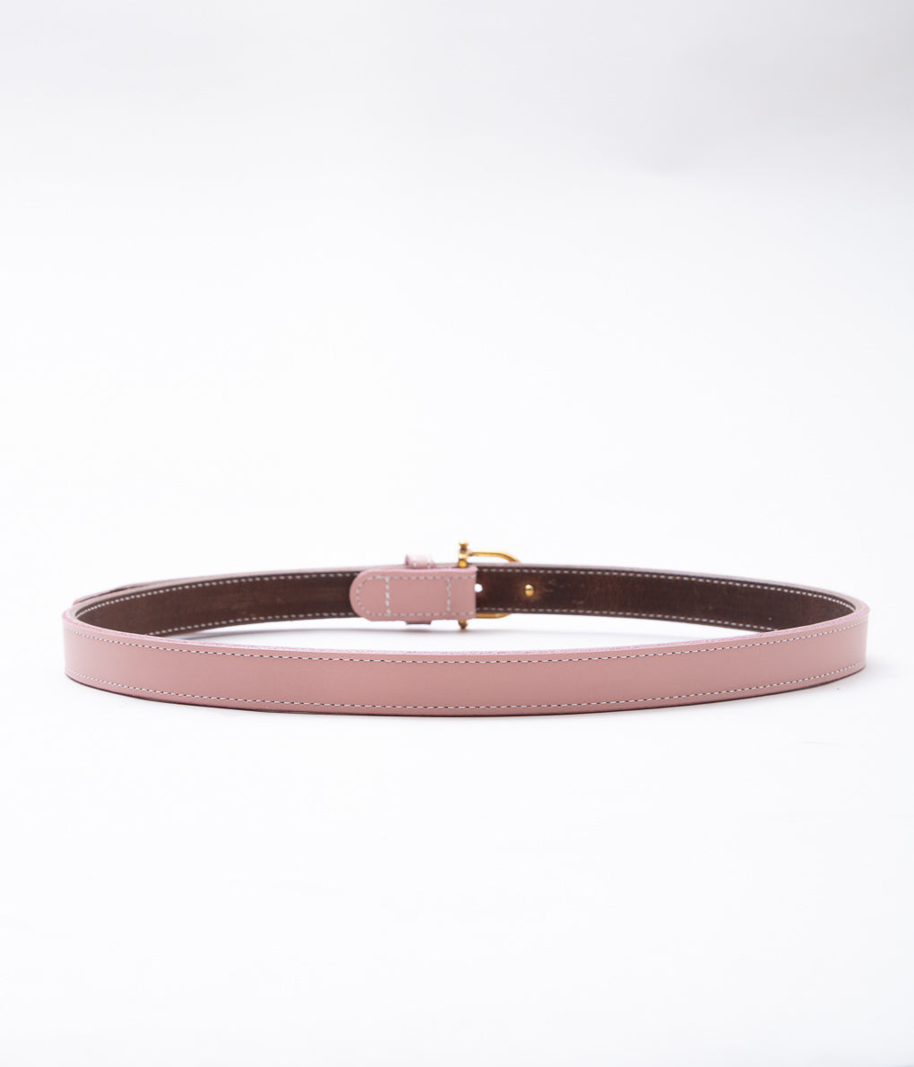 TORY LEATHER ''3005 3/4 BRIDLE LEATHER SPUR BELT'' (BLUSH PINK)