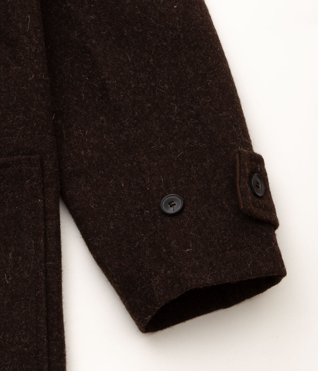 DE BONNE FACTURE"FRENCH REGIONAL WOOL DUFFLE COAT"(EBONY)