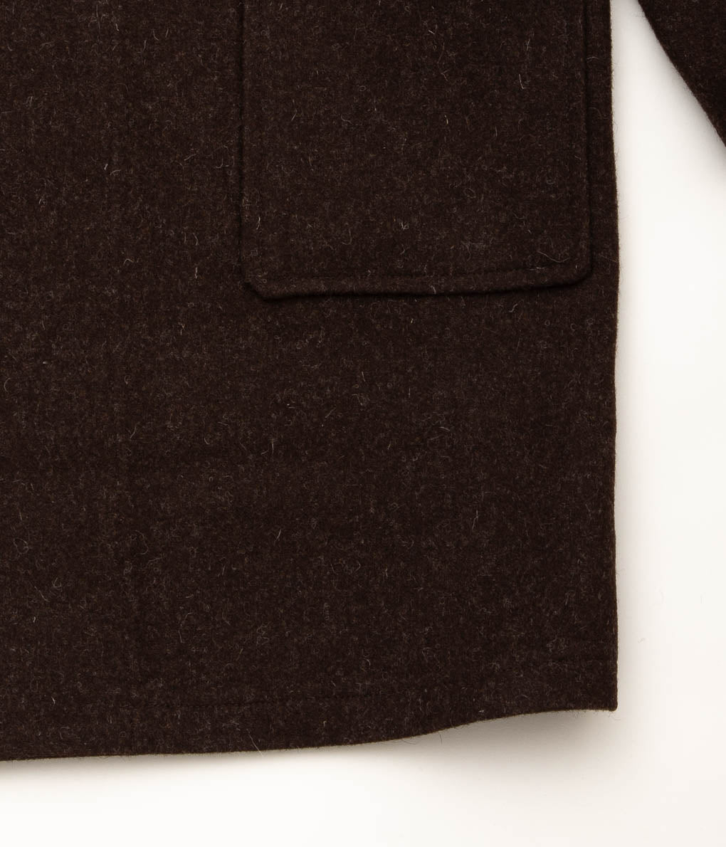 DE BONNE FACTURE"FRENCH REGIONAL WOOL DUFFLE COAT"(EBONY)