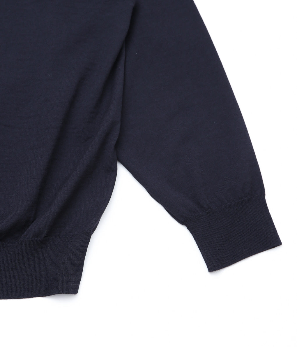 COMOLI ''울 옷깃이 달린 가디건''(NAVY)