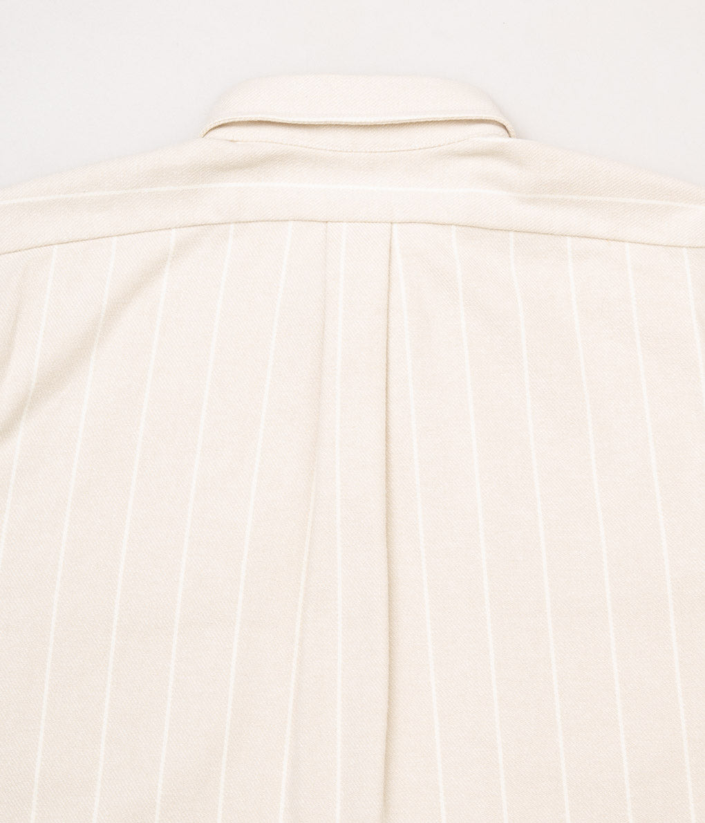 INDIVIDUALIZED SHIRTS "11oz. HEAVY FLANNEL OVER SHIRT (ATHLETIC FIT)"(STRIPE)