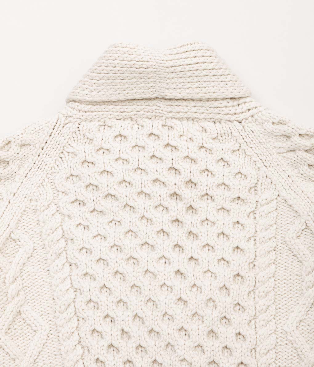 INVERALLAN "6A LONG SHAWL CARDIGAN (CASHMERE)" (SWAN)