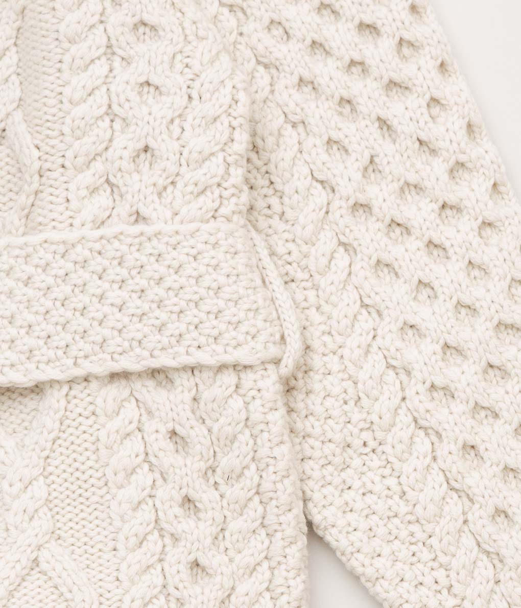 INVERALLAN "6A LONG SHAWL CARDIGAN (CASHMERE)" (SWAN)