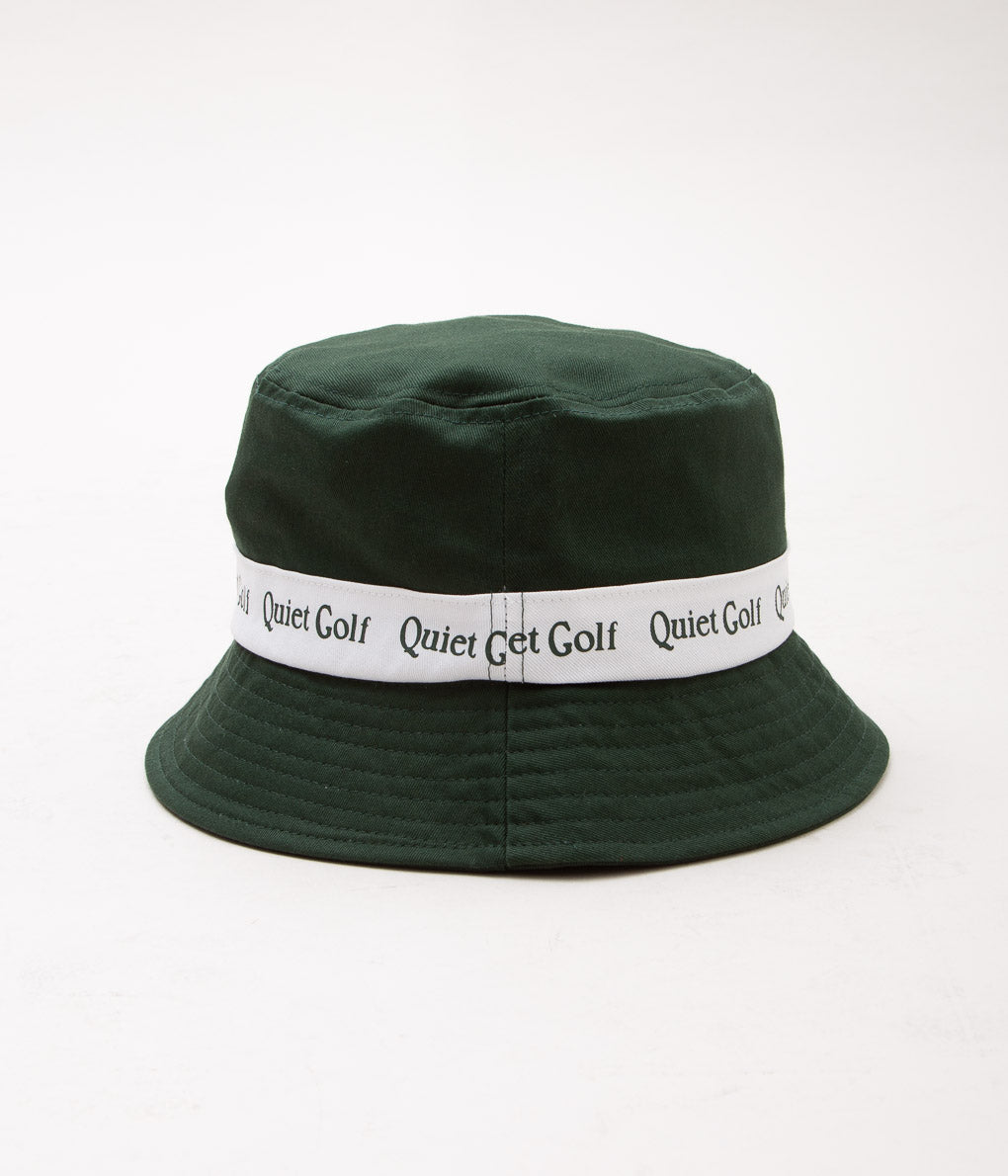 QUIET GOLF "WORDMARK BUCKET HAT"(FOREST)