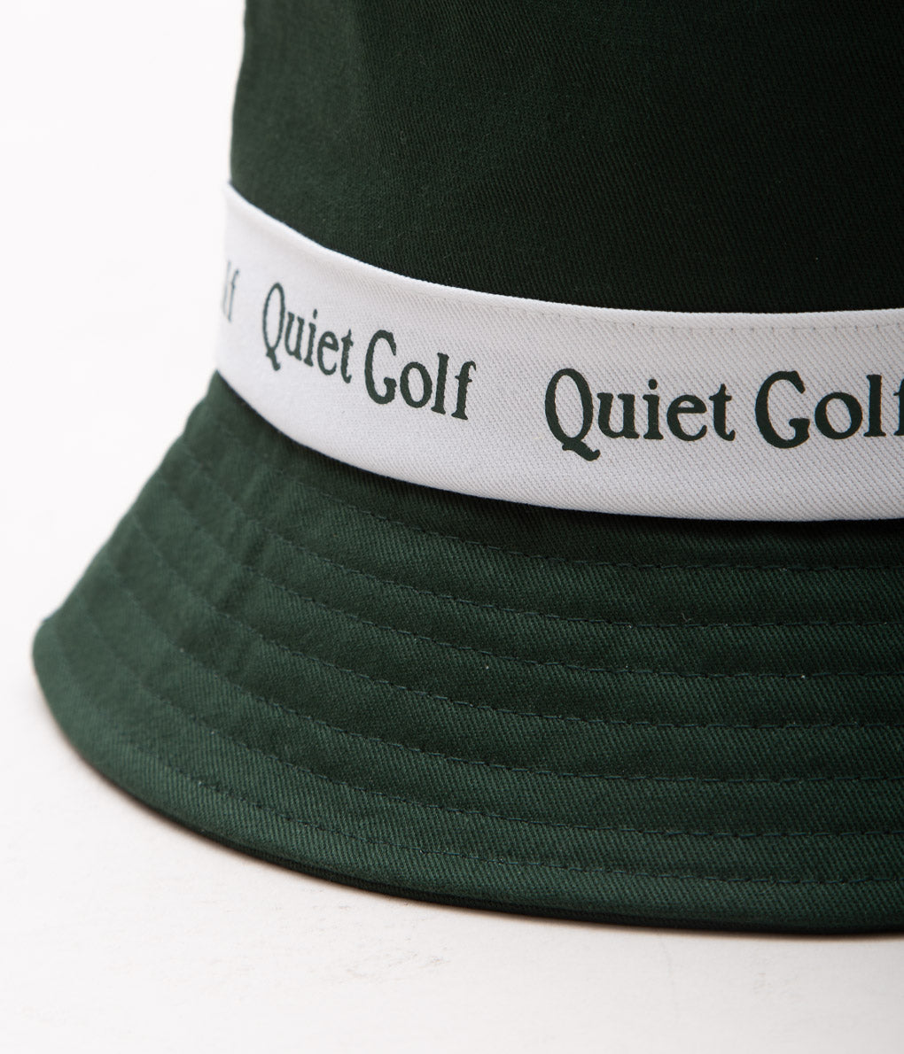 QUIET GOLF "WORDMARK BUCKET HAT"(FOREST)