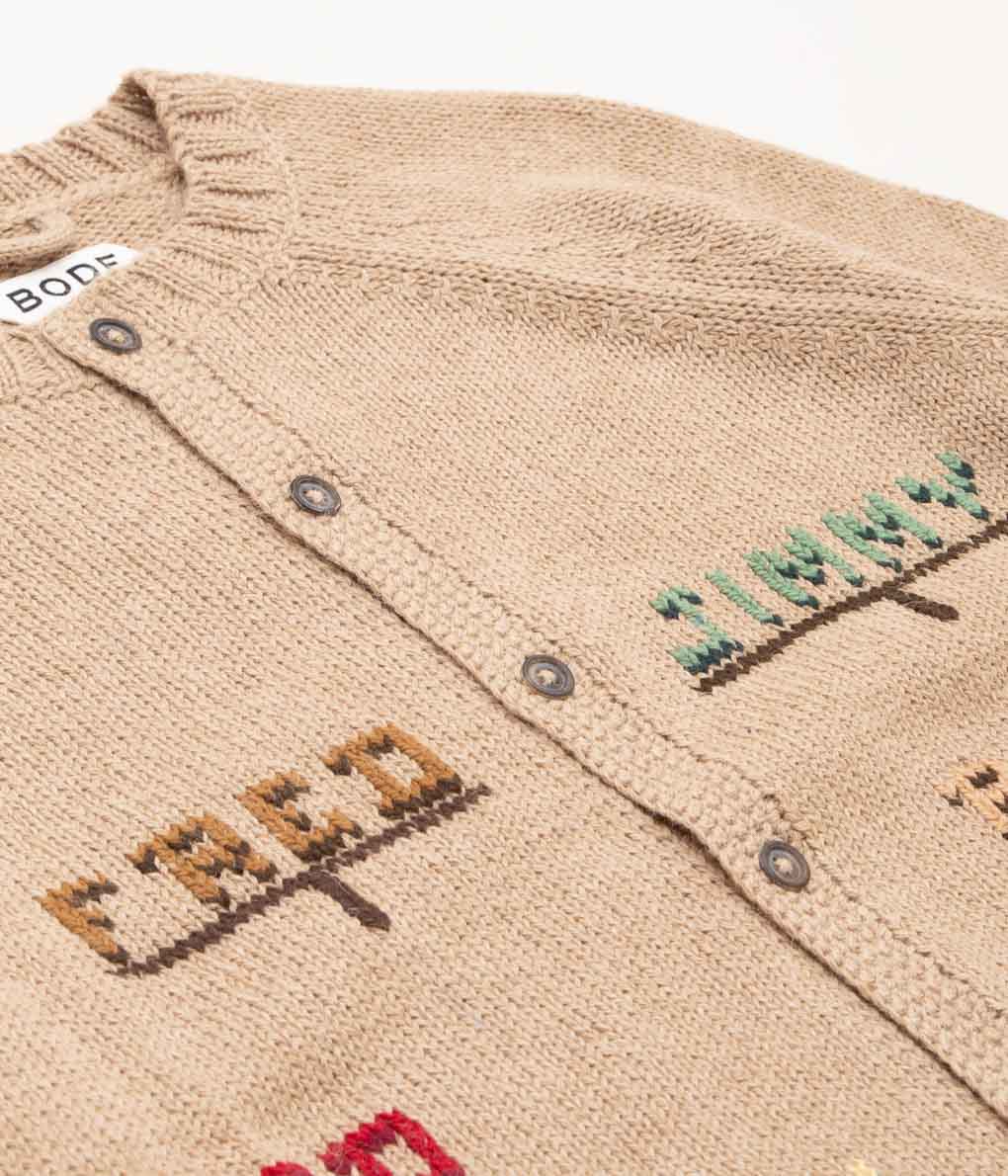 BODE "ROLL CALL CARDIGAN"(TAN MULTI)