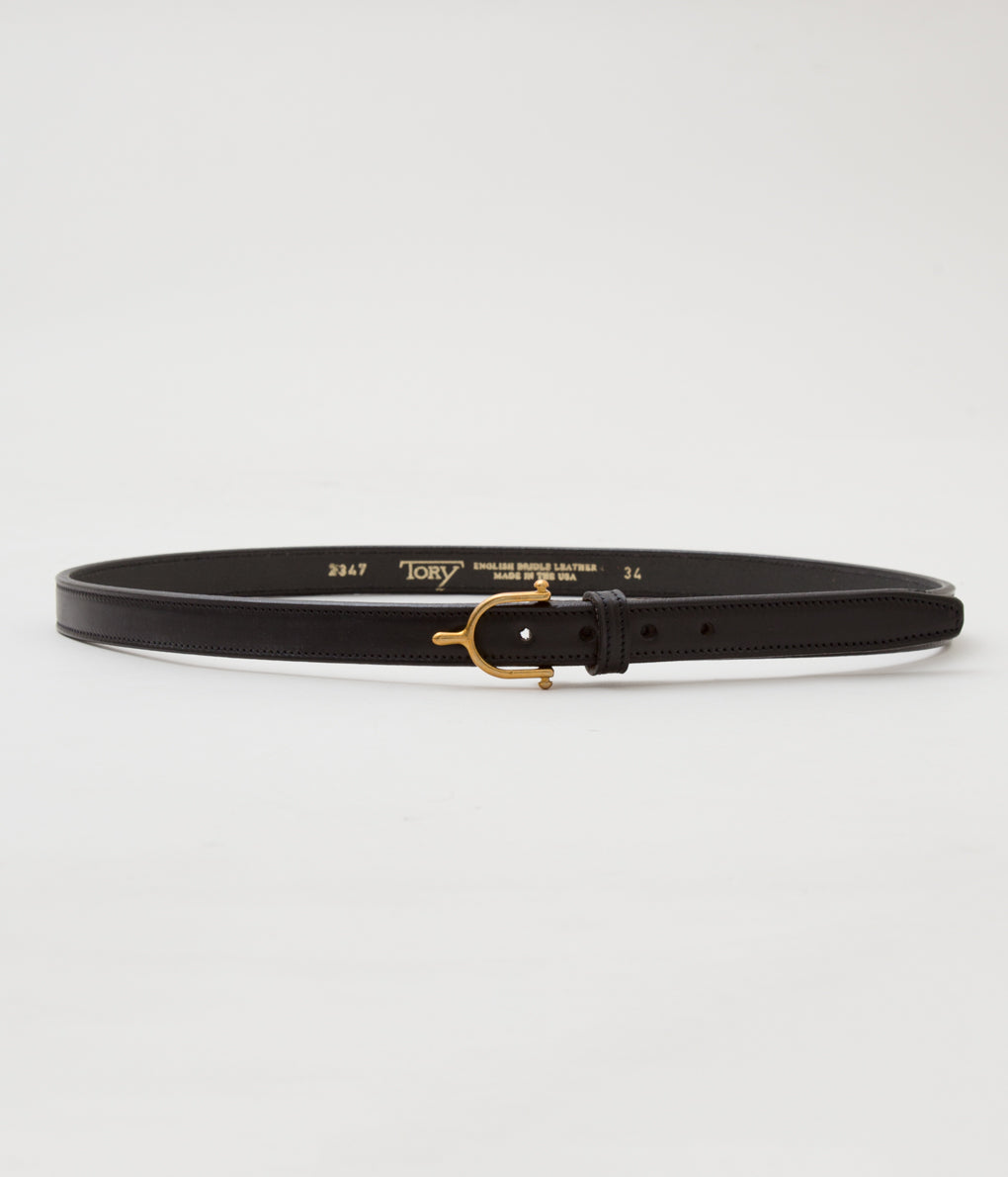TORY LEATHER ''【2347】 EQUESTRIAN INSPIRED BELT'' (BLACK/BRASS)