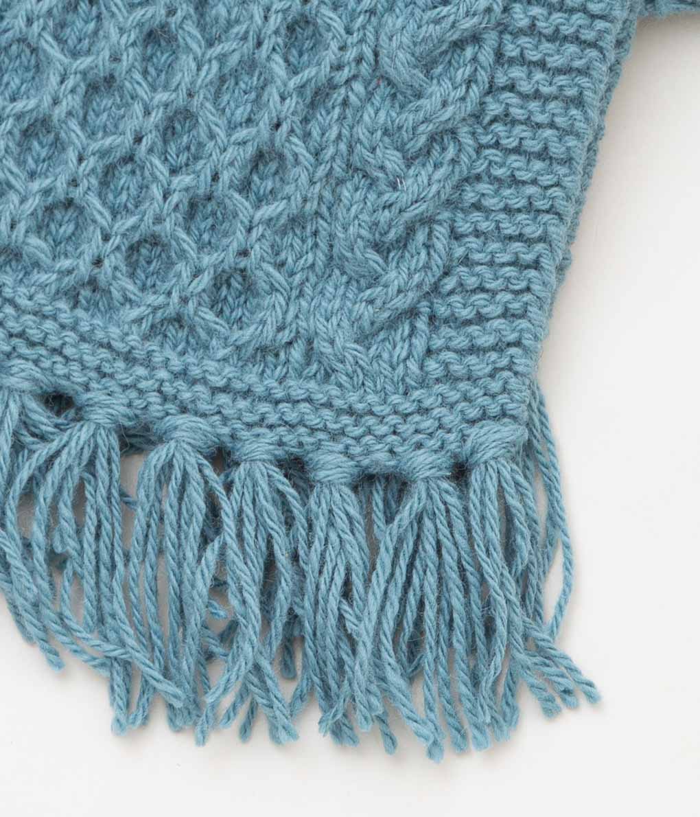 INVERALLAN "12A SCARF CABLE / 25 x 170CM (ARAN)" (LOVAT)