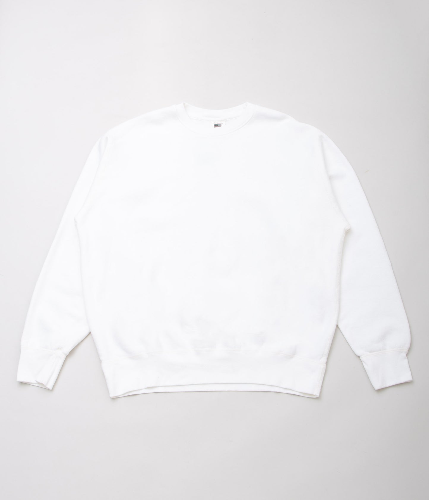 SOFT GOODS "9OZ FLEECE CREW NECK SWEAT"(WHITE)