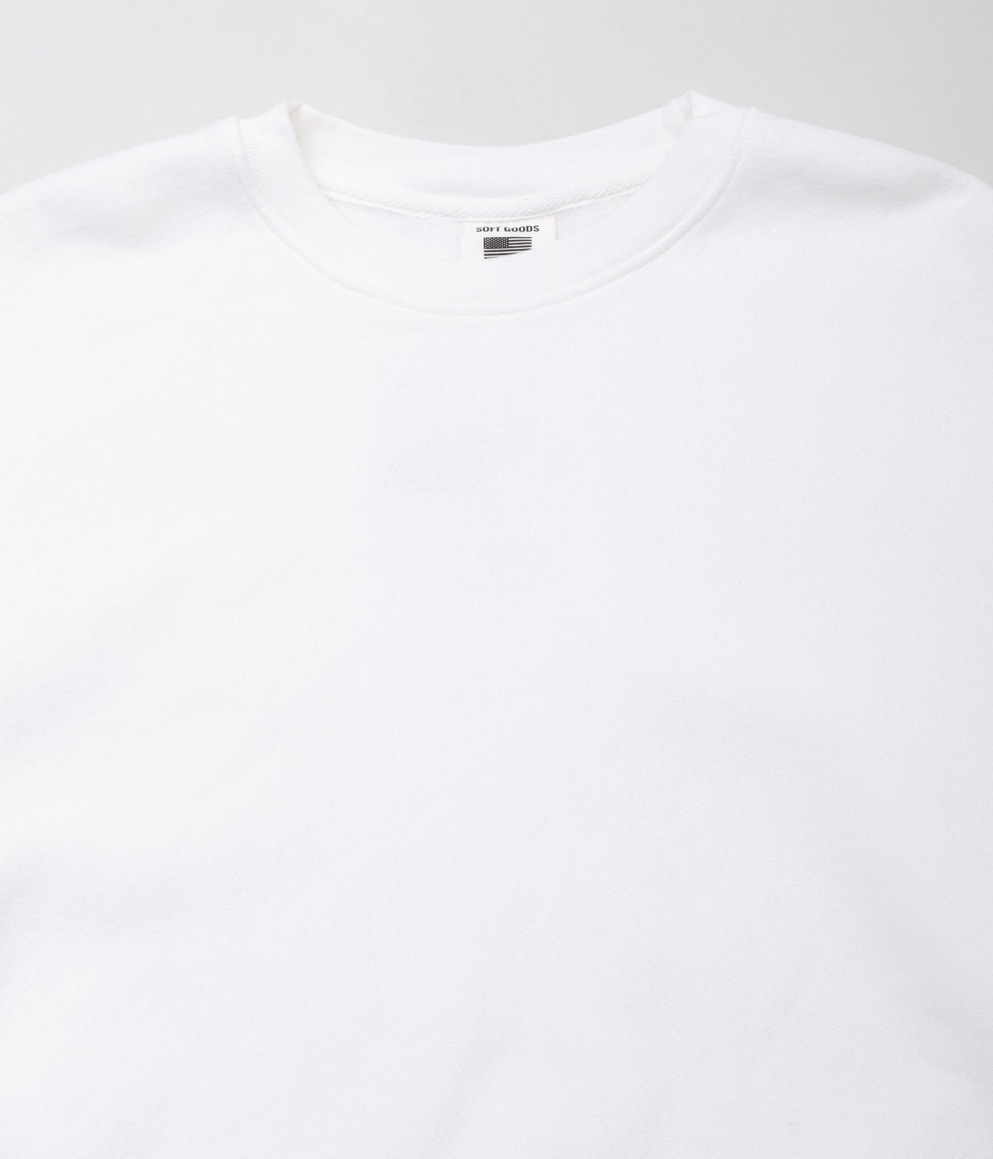 SOFT GOODS "9OZ FLEECE CREW NECK SWEAT"(WHITE)