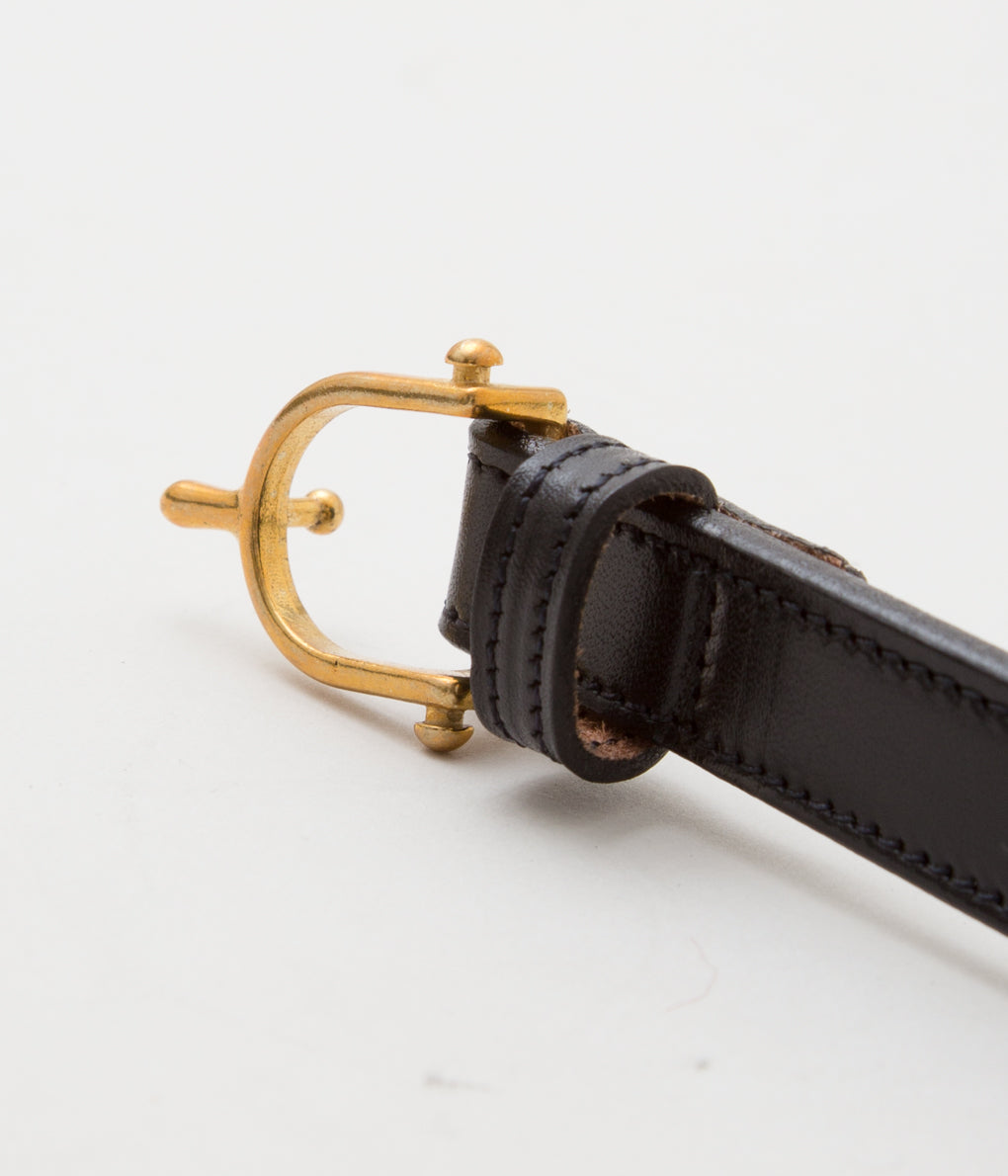 TORY LEATHER ''【2347】 EQUESTRIAN INSPIRED BELT'' (BLACK/BRASS)