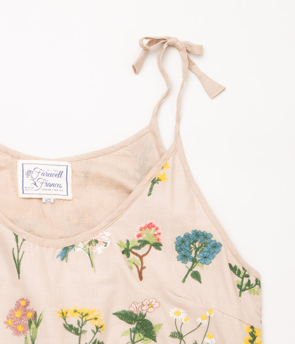 FAREWELL FRANCES "PEARL TANK"(MULTI EMBROIDERY)