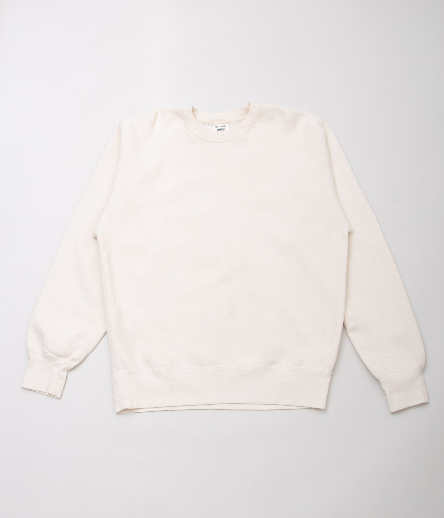 SOFT GOODS "9OZ FLEECE CREW NECK SWEAT"(NATURAL)