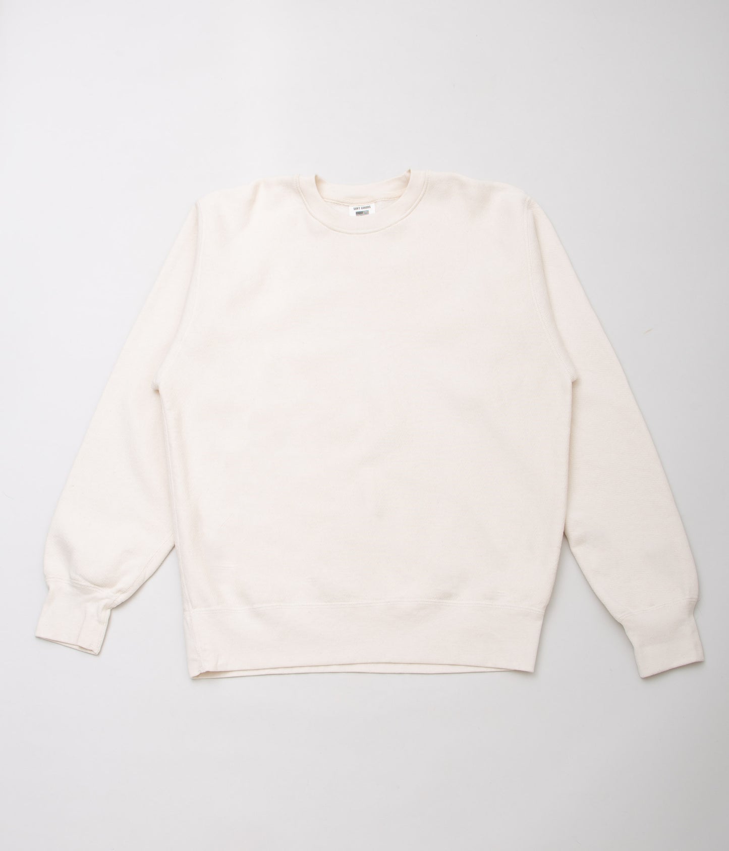 SOFT GOODS "9OZ FLEECE CREW NECK SWEAT"(NATURAL)