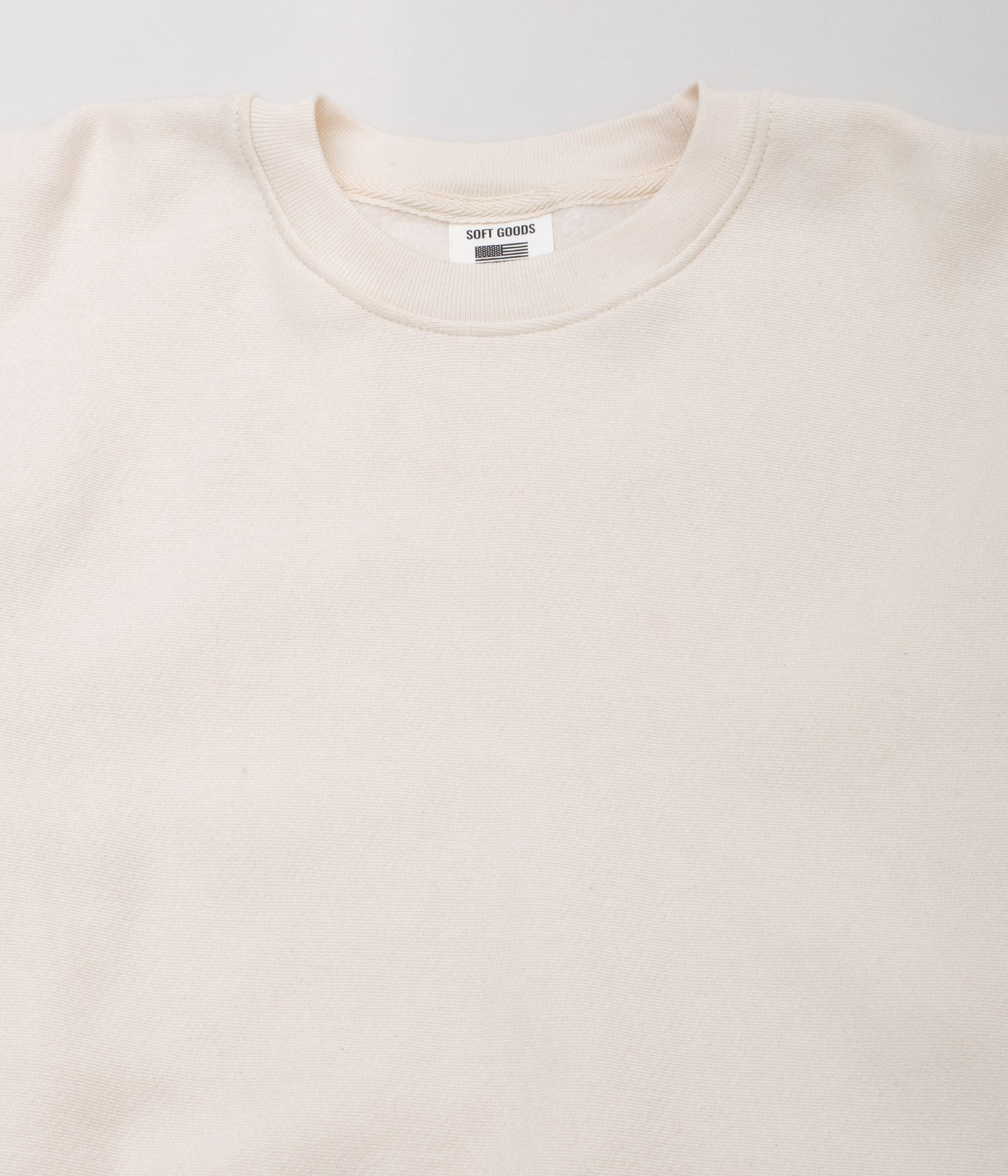 SOFT GOODS "9OZ FLEECE CREW NECK SWEAT"(NATURAL)