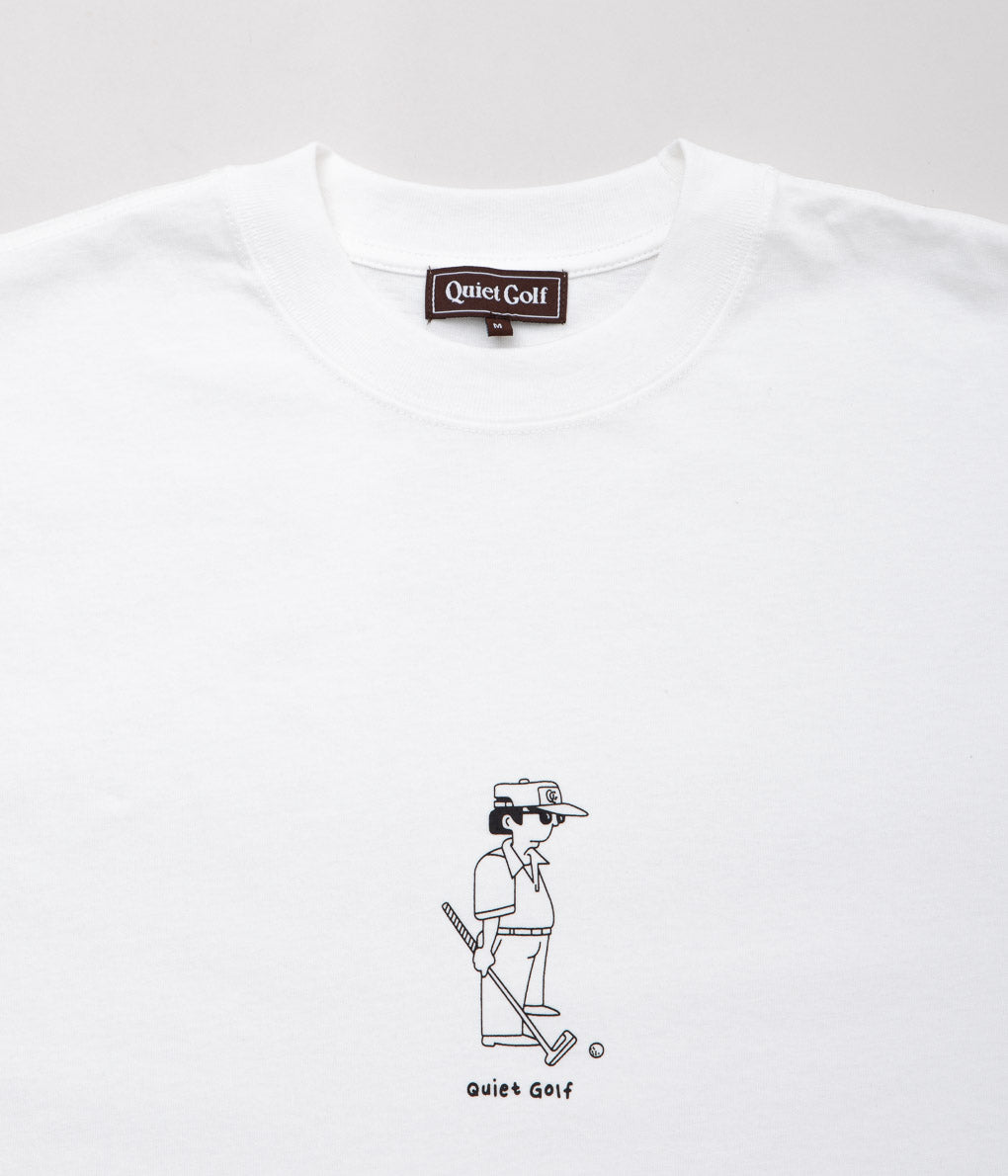 QUIET GOLF "GOLF DAD T-SHIRT"(WHITE)