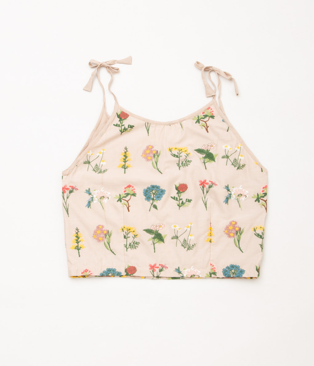 FAREWELL FRANCES "PEARL TANK"(MULTI EMBROIDERY)
