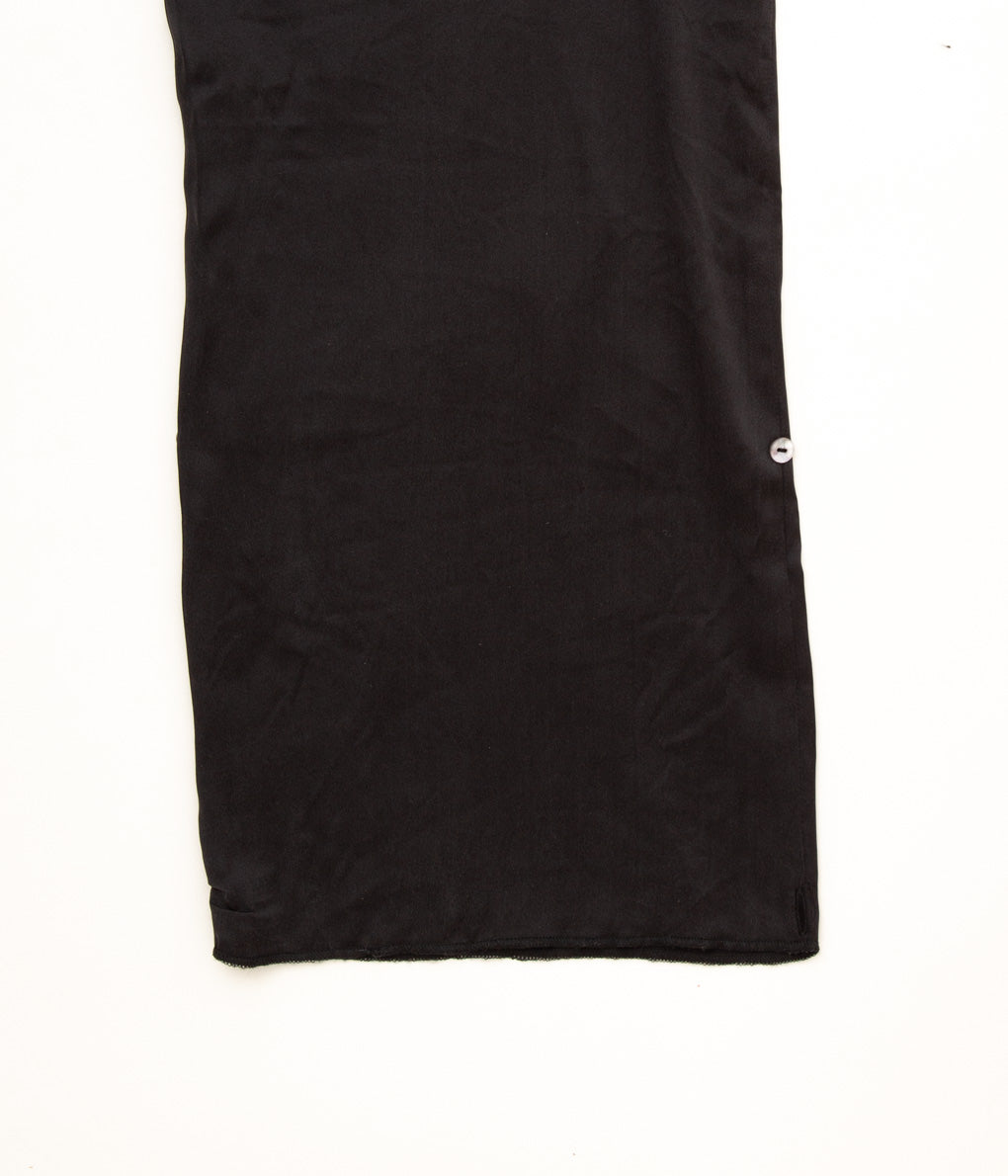 WONDEROUND "SILK WORKSUIT WITH HANDPAINT CAT GARDEN"(BLACK)