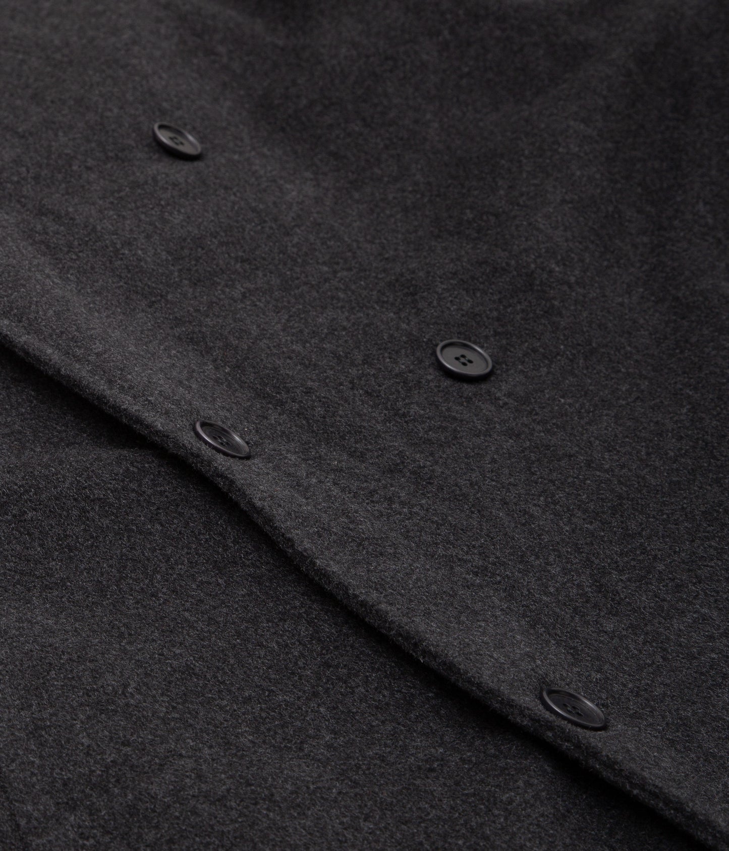 GABRIELA COLL GARMENTS ''NO.65 LORO PIANA HEAVY WOOL OVERSIZED COAT'' (BLACK MELANGE)