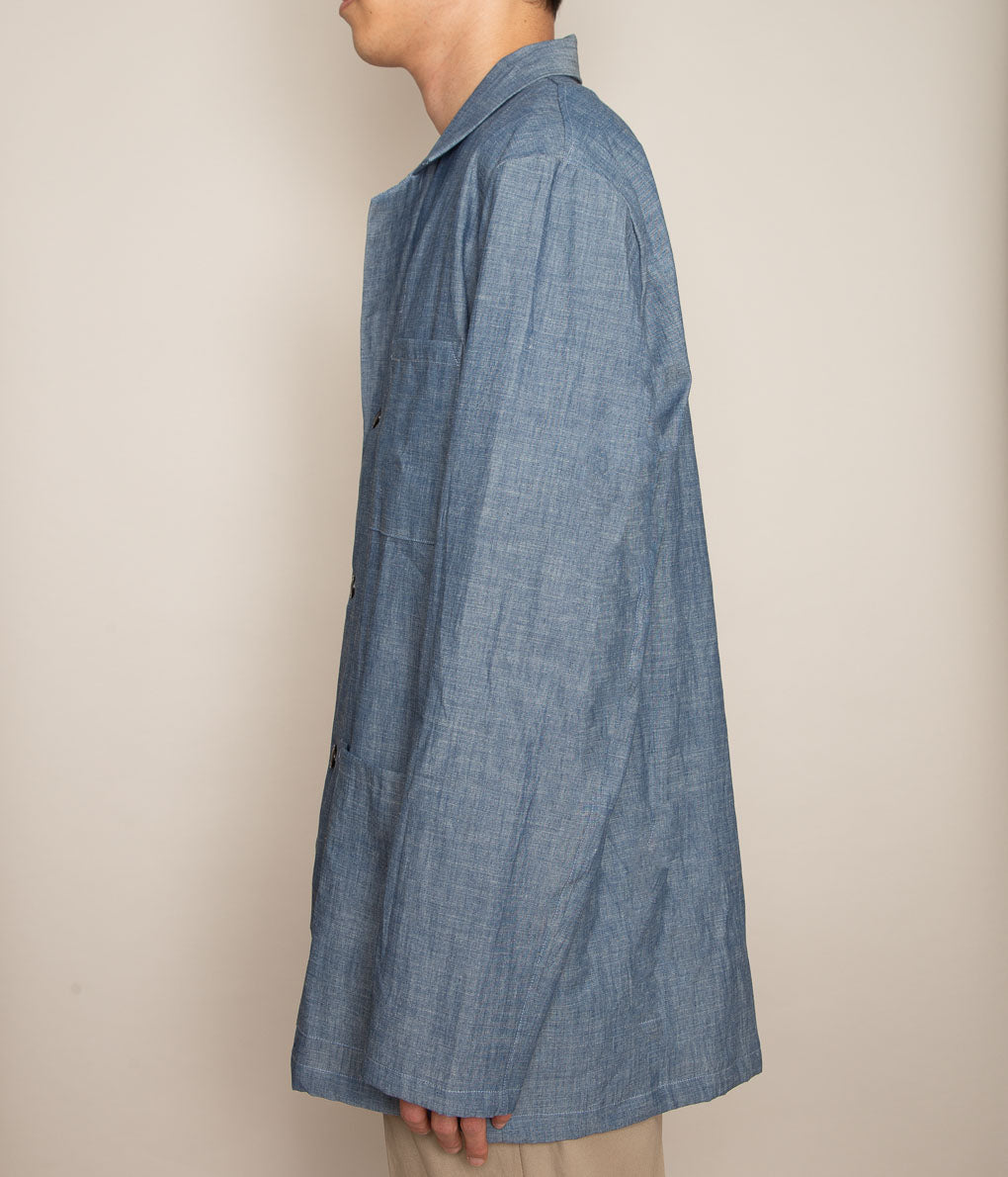 INDIVIDUALIZED SHIRTS "LOUNGER JACKET" (RIGID CHAMBRAY BLUE)