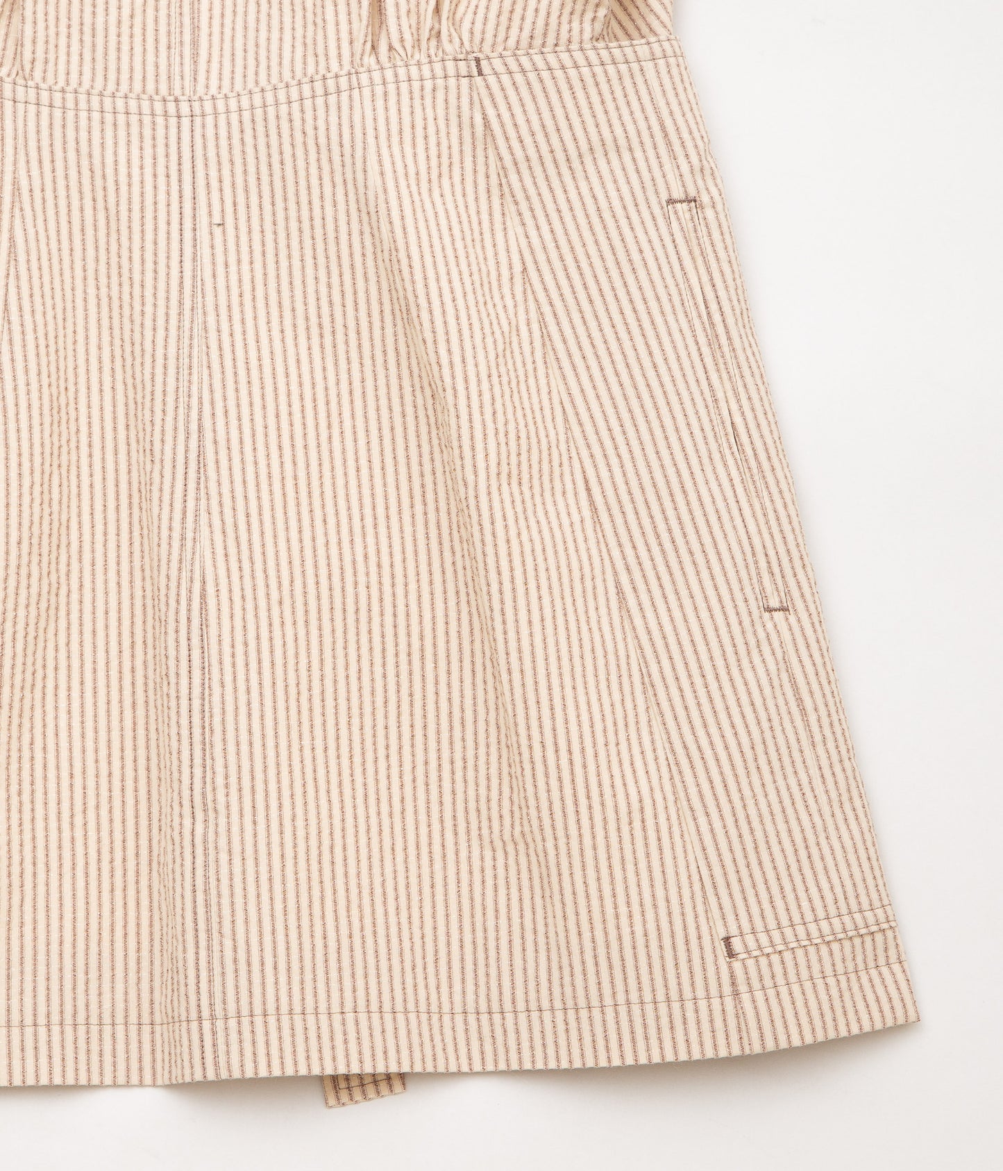 PHOTOCOPIEU "BELTED TOP"(BEIGEⅹBROWN STRIPE)