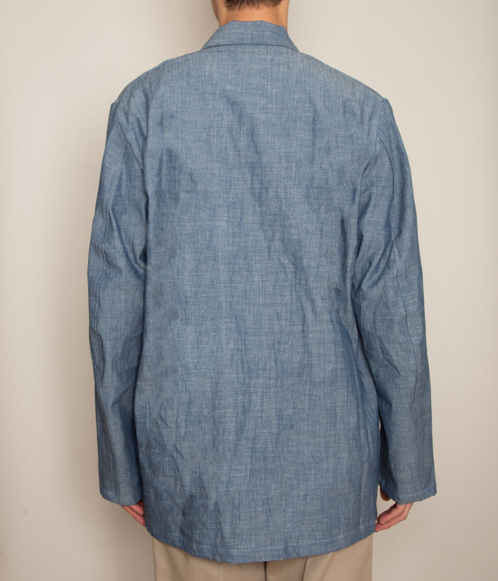 INDIVIDUALIZED SHIRTS "LOUNGER JACKET" (RIGID CHAMBRAY BLUE)