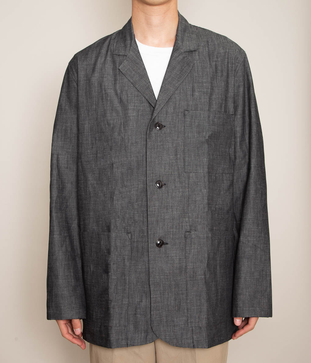 INDIVIDUALIZED SHIRTS "LOUNGER JACKET" (RIGID DNEIM BLACK)