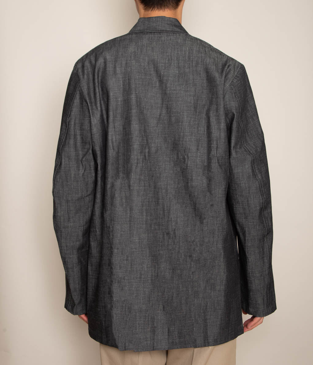 INDIVIDUALIZED SHIRTS "LOUNGER JACKET" (RIGID DNEIM BLACK)