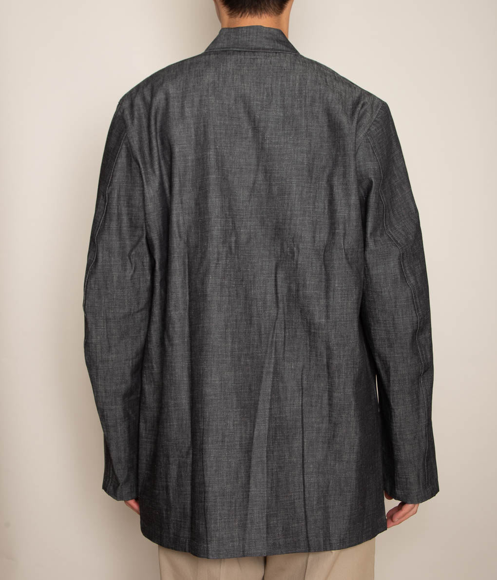 INDIVIDUALIZED SHIRTS "LOUNGER JACKET" (RIGID DNEIM BLACK)