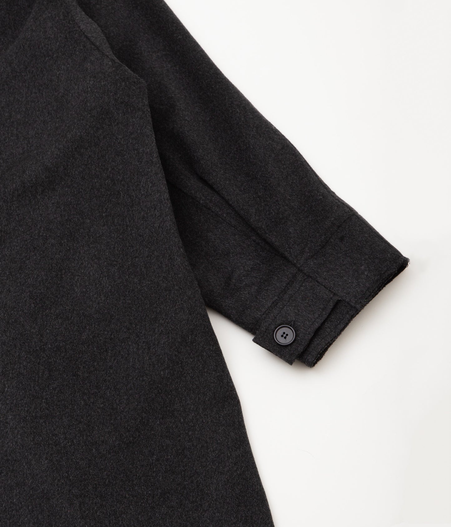 GABRIELA COLL GARMENTS ''NO.65 LORO PIANA HEAVY WOOL OVERSIZED COAT'' (BLACK MELANGE)