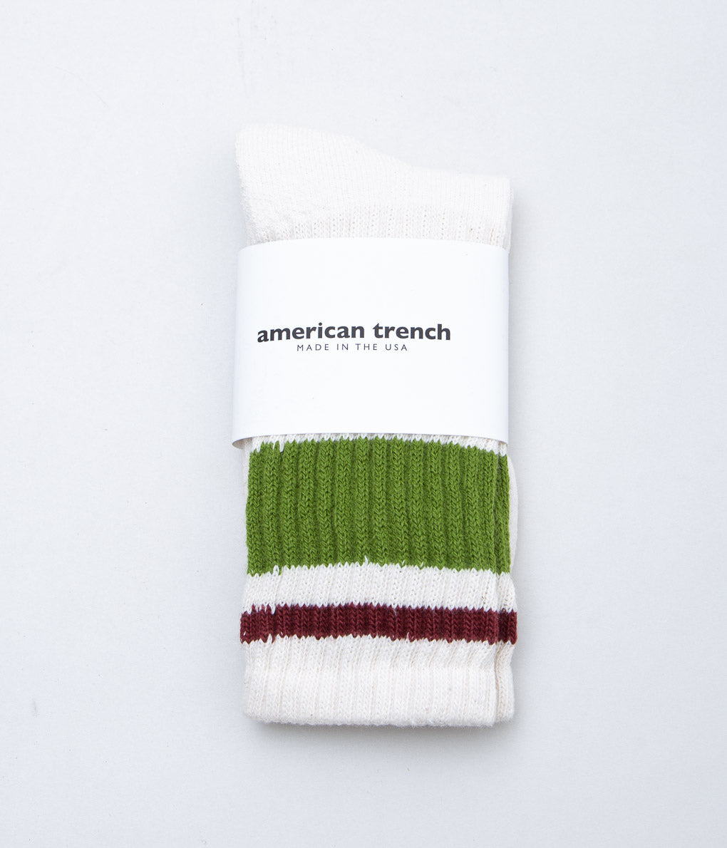 AMERICAN TRENCH "RETRO STRIPE"(CHIVE/BERRY)