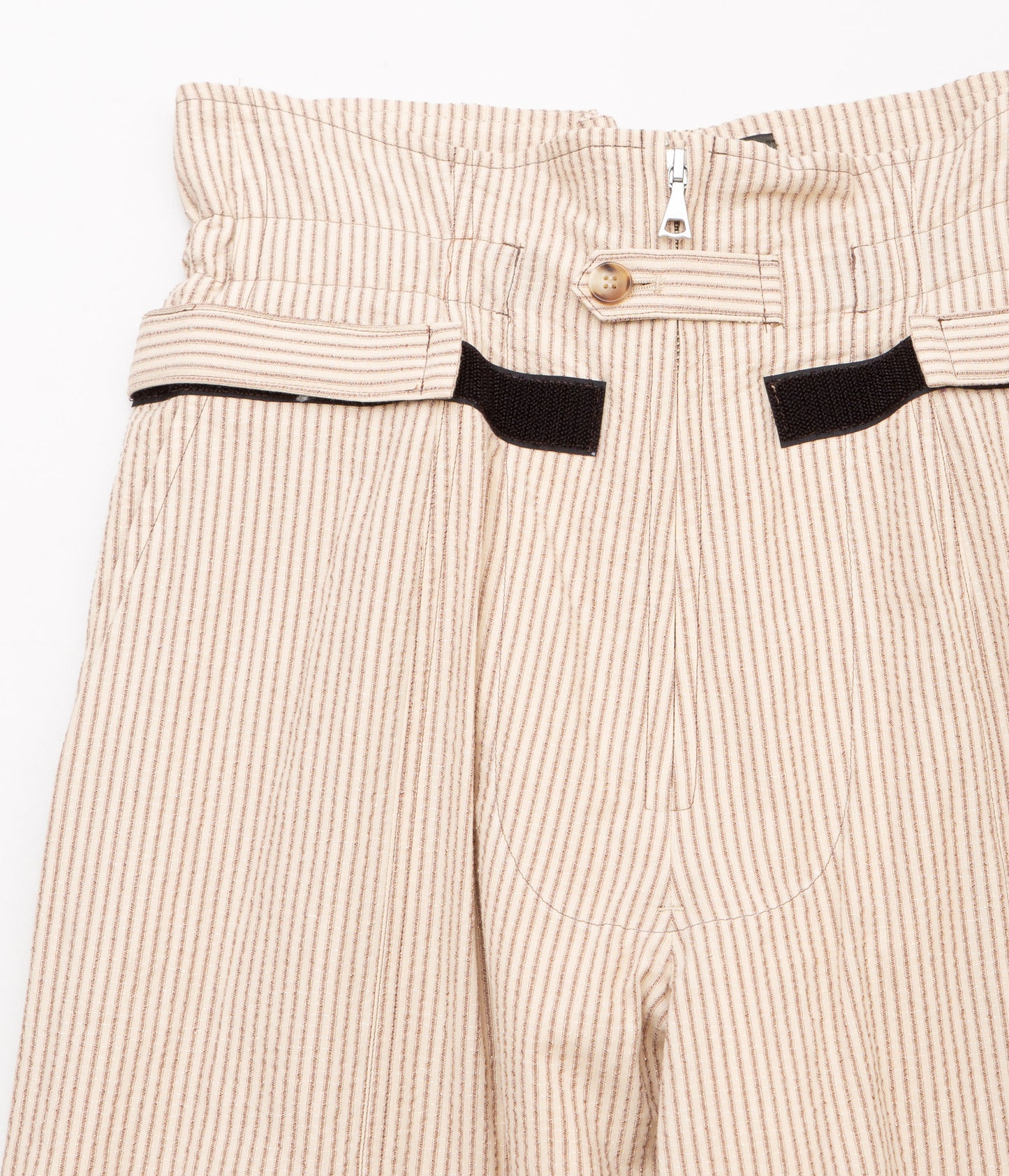 PHOTOCOPIEU "HIGH-WAISTED FLIGHT PANTS"(BEIGEⅹBROWN STRIPE)