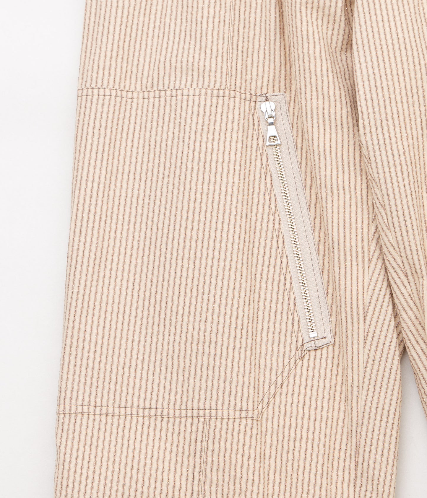 PHOTOCOPIEU "HIGH-WAISTED FLIGHT PANTS"(BEIGEⅹBROWN STRIPE)