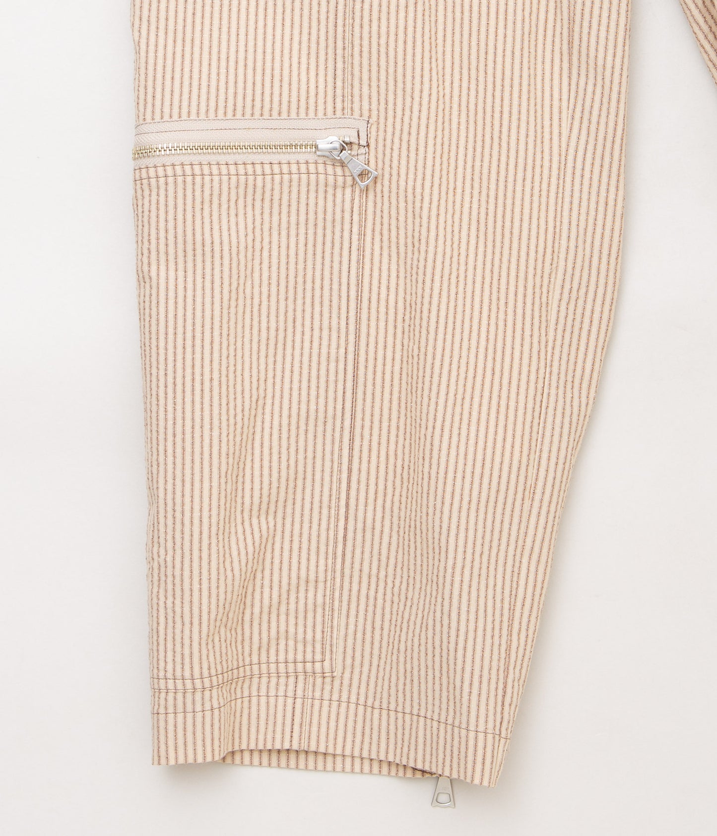 PHOTOCOPIEU "HIGH-WAISTED FLIGHT PANTS"(BEIGEⅹBROWN STRIPE)