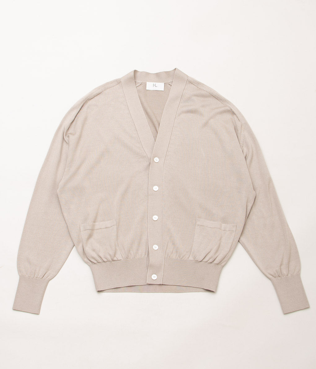 HERILL "SILK CARDIGAN"(NATURAL BEIGE)