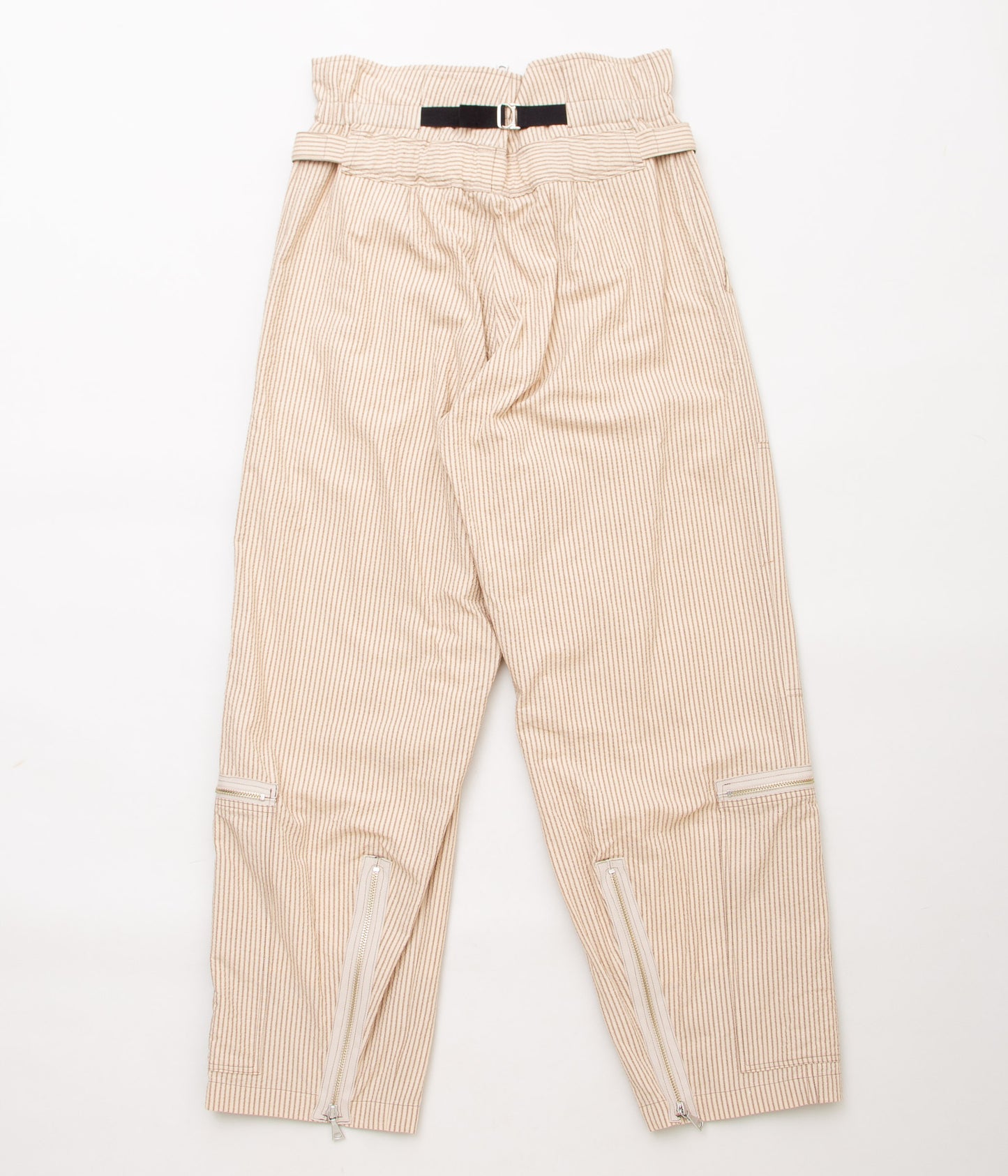 PHOTOCOPIEU "HIGH-WAISTED FLIGHT PANTS"(BEIGEⅹBROWN STRIPE)