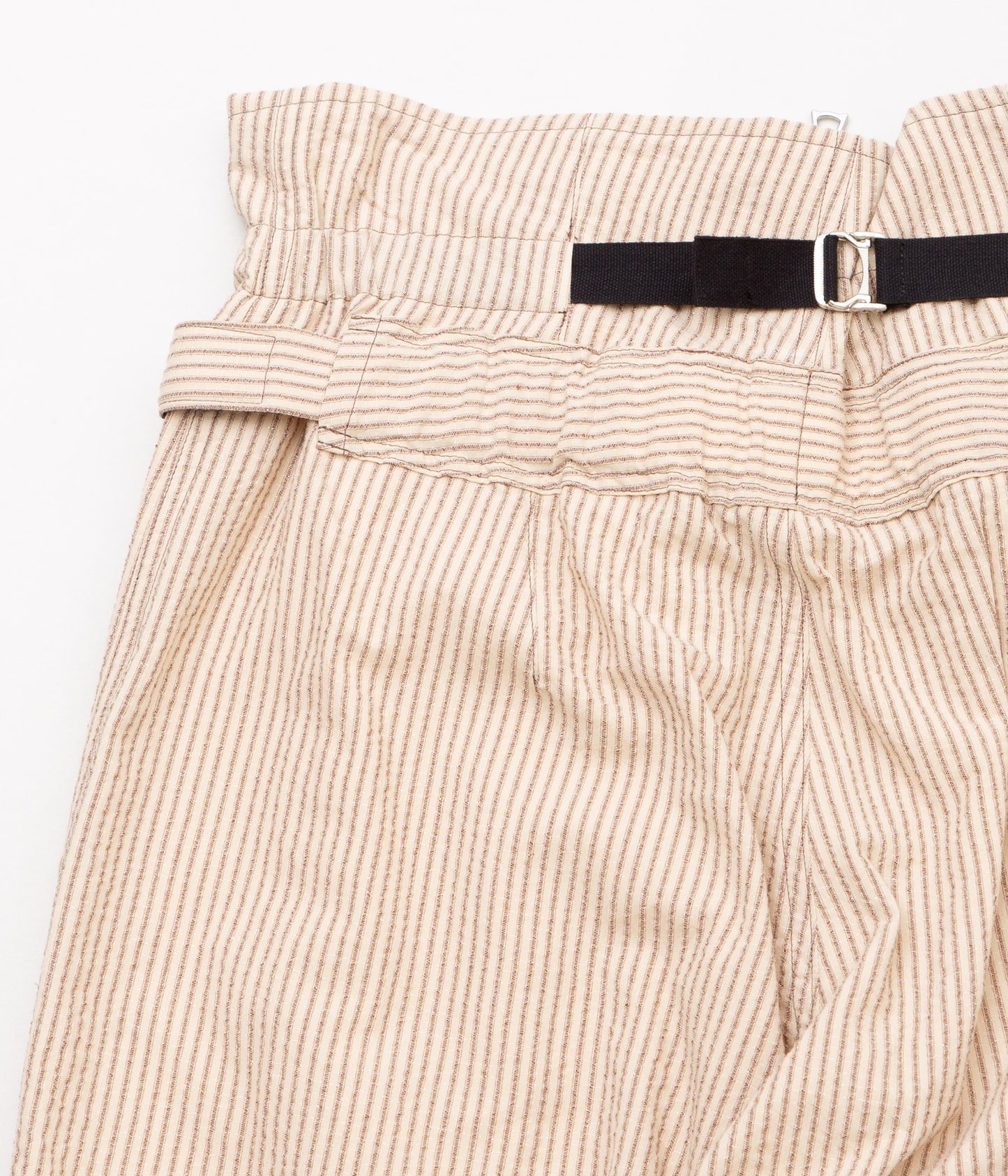 PHOTOCOPIEU "HIGH-WAISTED FLIGHT PANTS"(BEIGEⅹBROWN STRIPE)