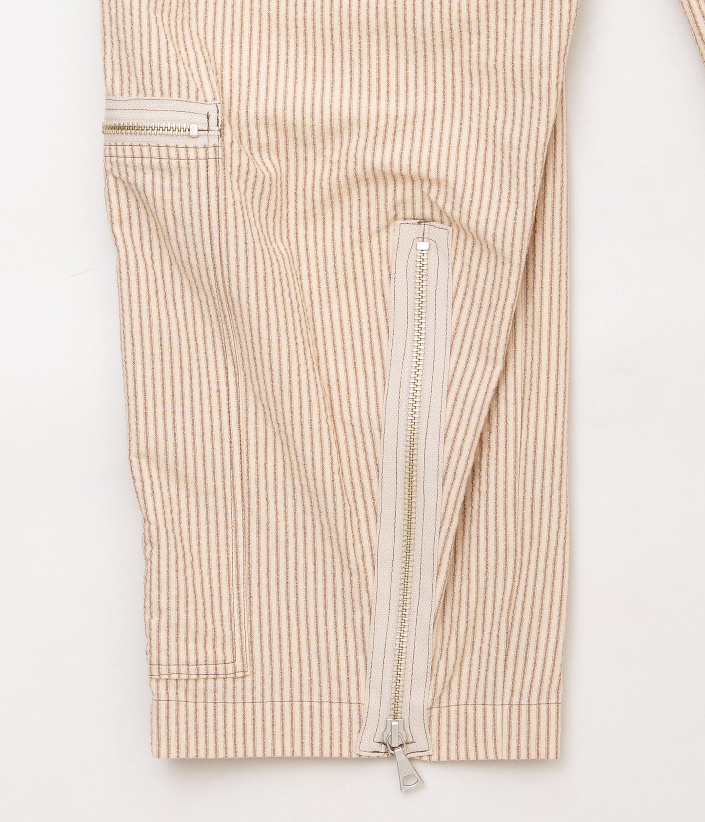 PHOTOCOPIEU "HIGH-WAISTED FLIGHT PANTS"(BEIGEⅹBROWN STRIPE)