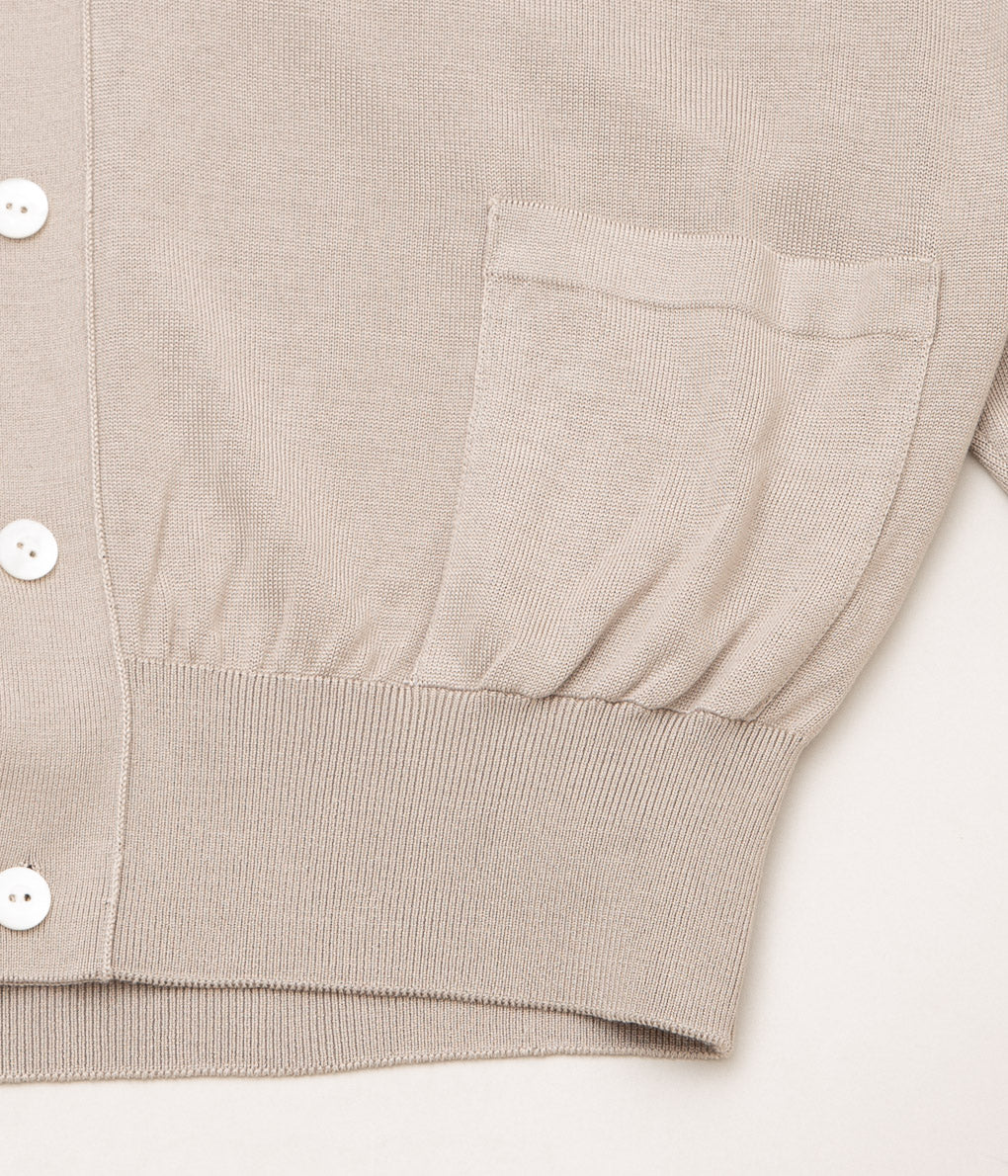 HERILL "SILK CARDIGAN"(NATURAL BEIGE)
