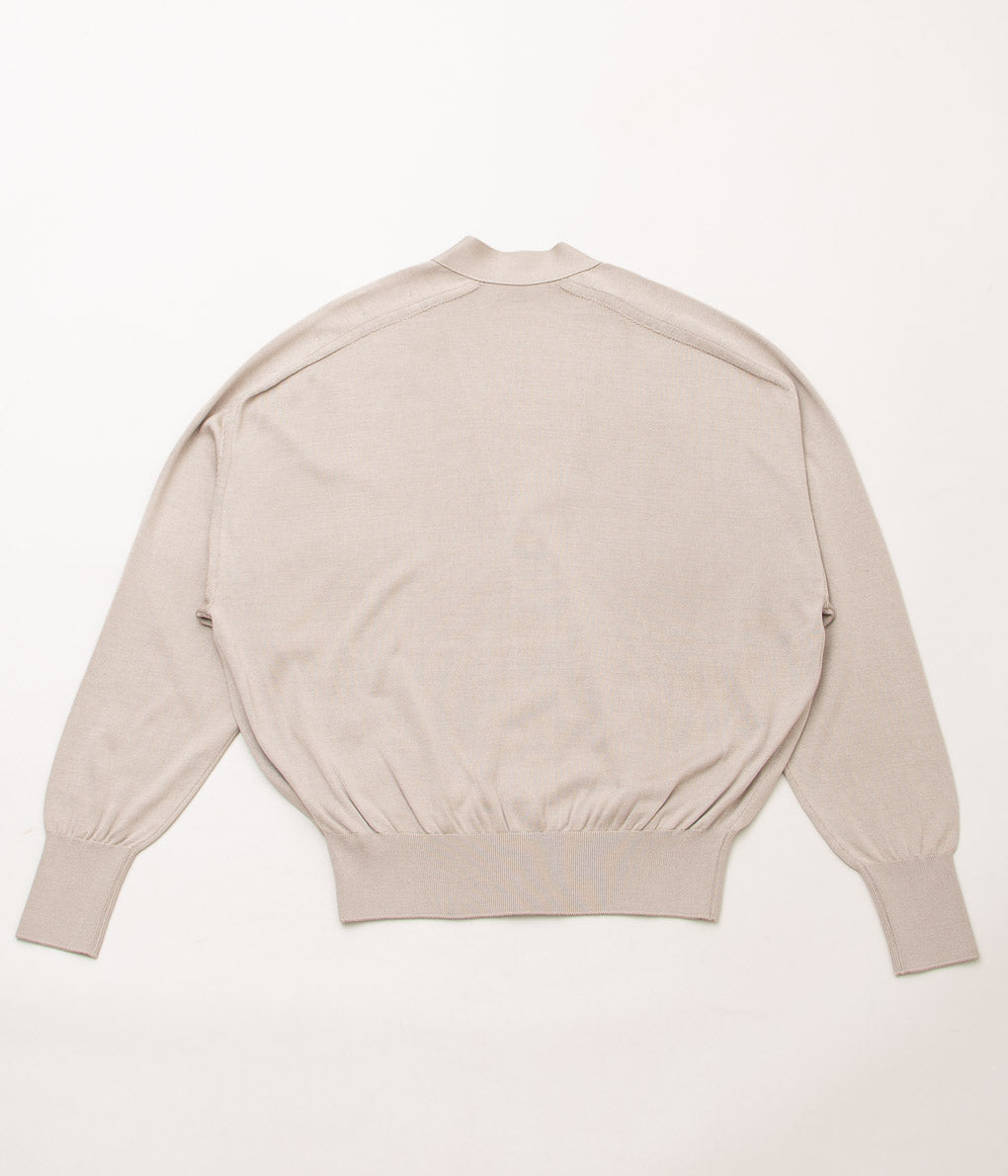 HERILL "SILK CARDIGAN"(NATURAL BEIGE)