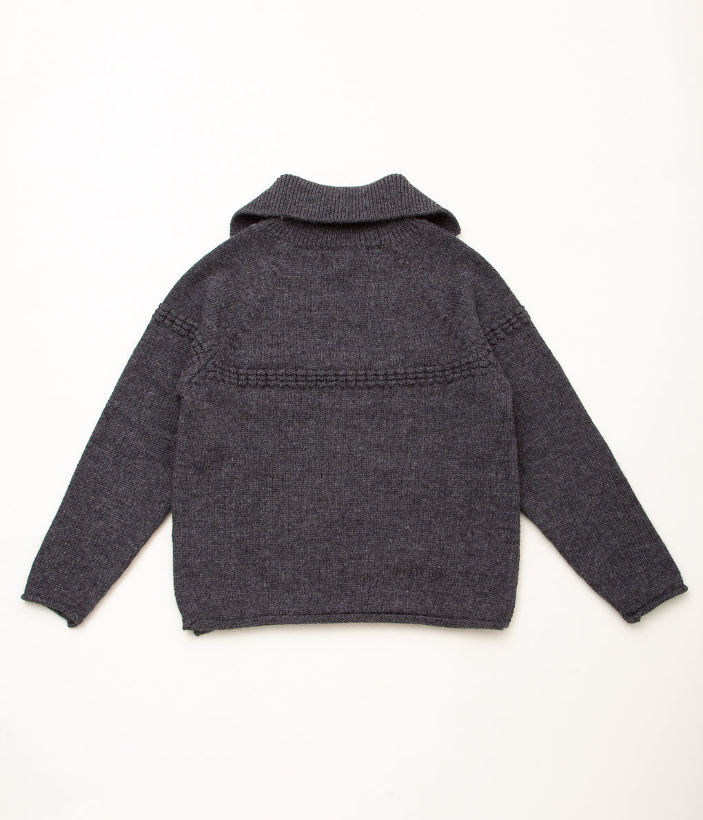 XENIA TELUNTS "SAILOR'S NECK SWEATER"(CHARCOAL)