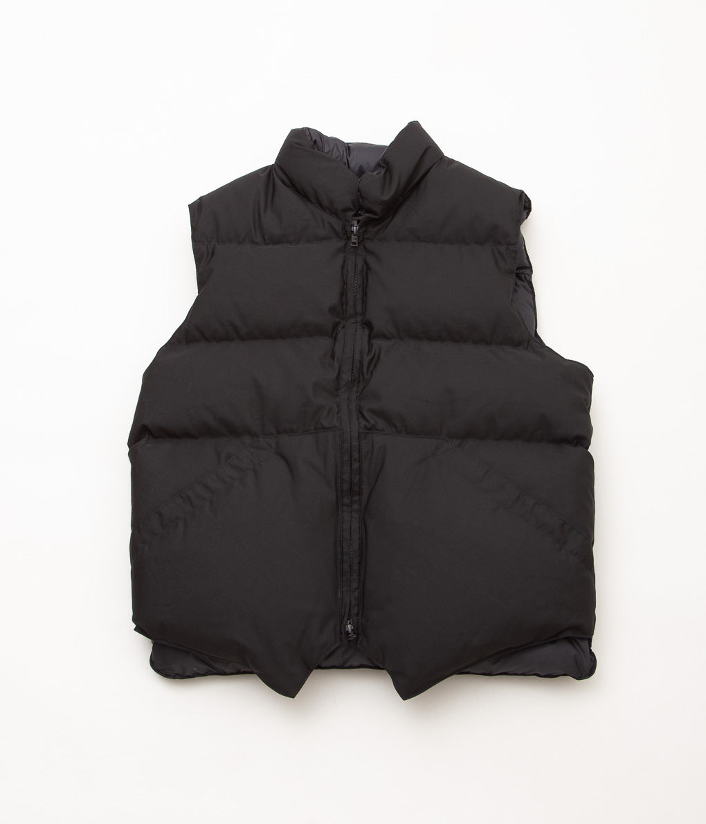 CRESCENT DOWN WORKS "NORTH BY NORTHWEST VEST"(BLACK/BLACK)