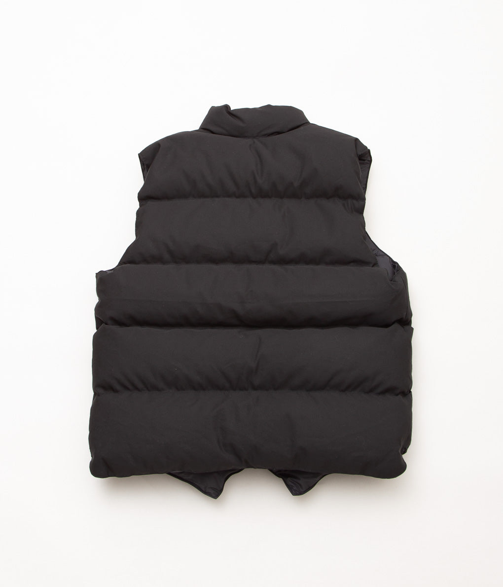 CRESCENT DOWN WORKS "NORTH BY NORTHWEST VEST"(BLACK/BLACK)