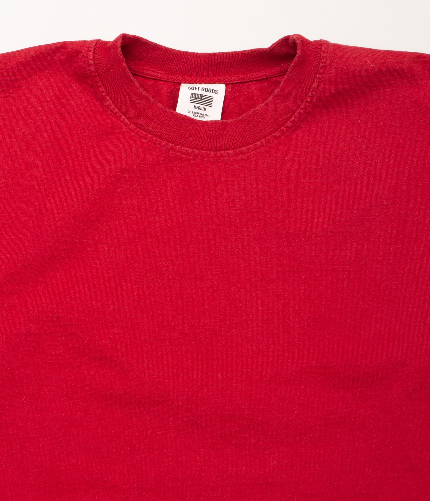 SOFT GOODS "HEAVY WEIGHT CREWNECK L/S"(FIRETRACK RED)