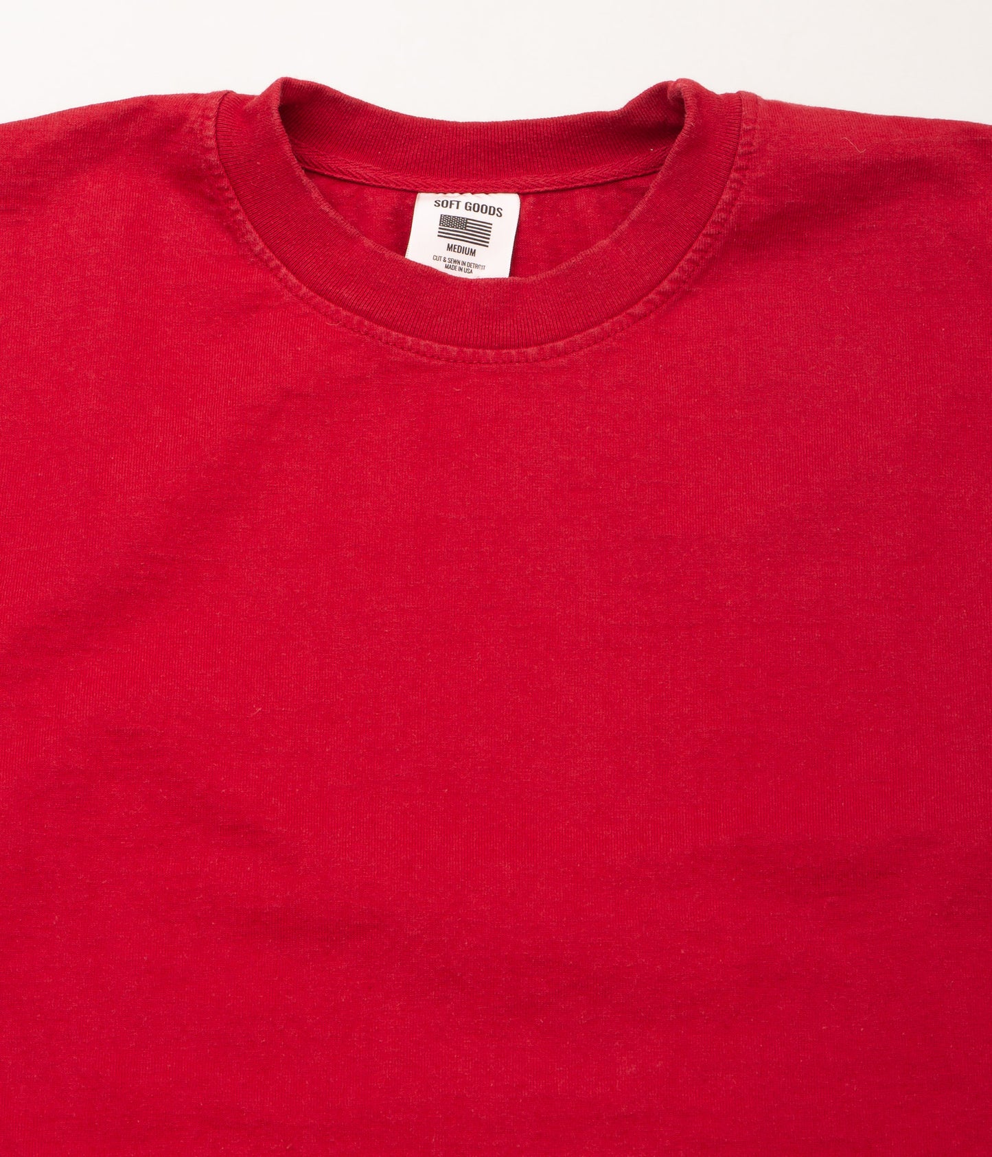 SOFT GOODS "HEAVY WEIGHT CREWNECK L/S"(FIRETRACK RED)