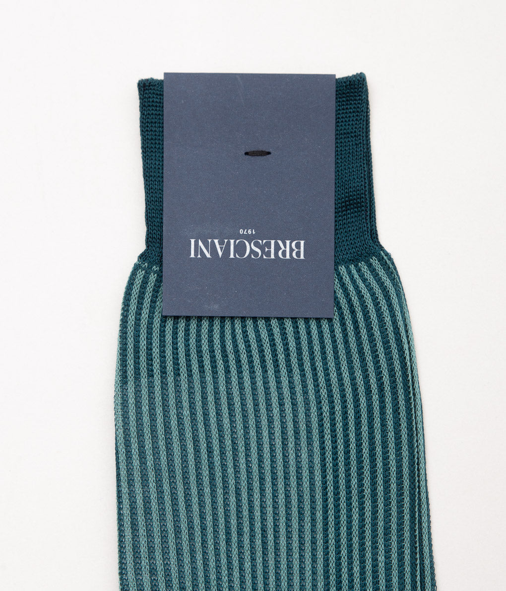 BRESCIANI "THIN STRIPE/SMALL DOT"(GREEN)